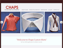 Tablet Screenshot of chapscustomclothing.com